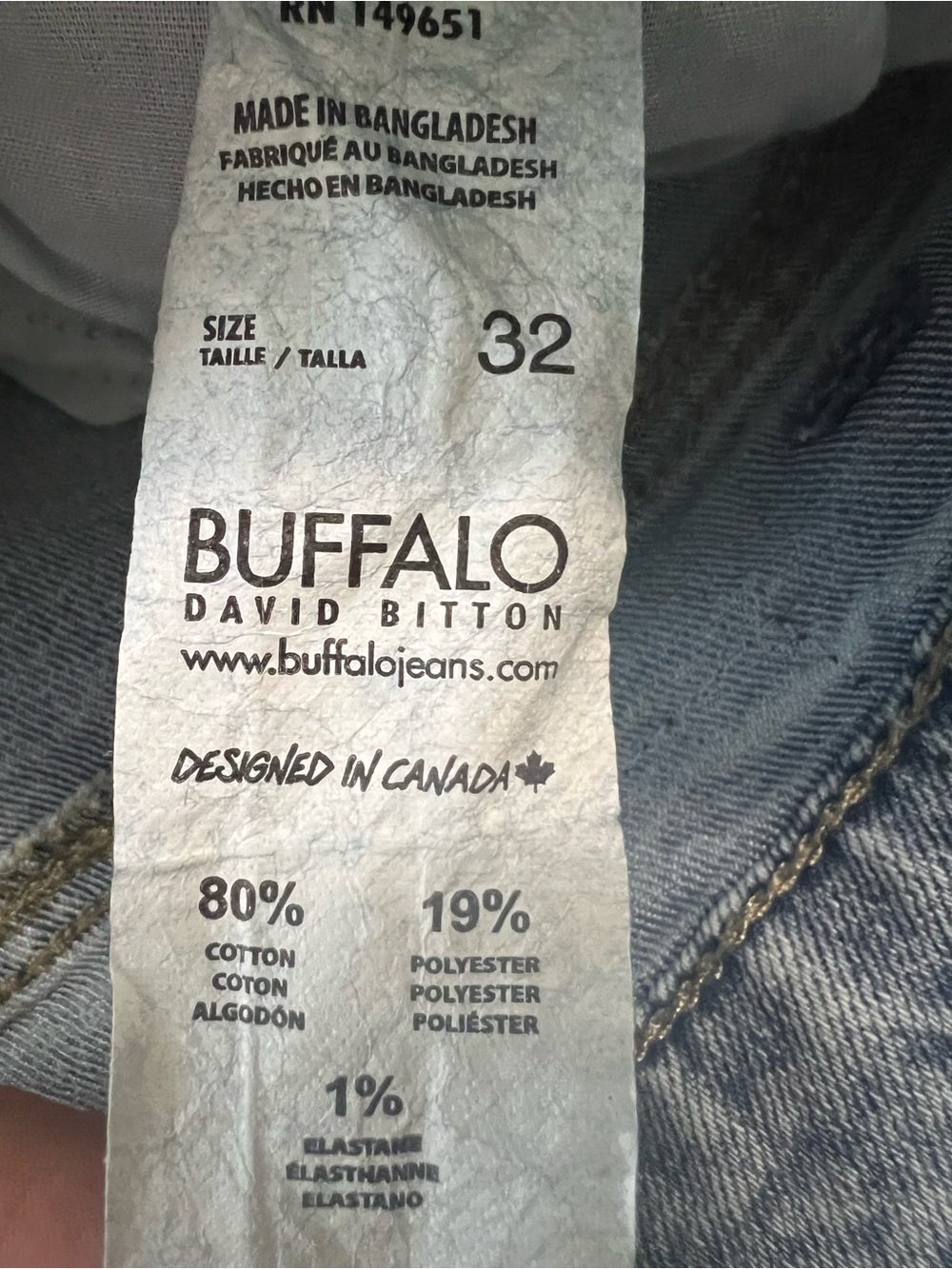Buffalo David Bitton Light Wash Blue Denim Shorts - Picture 7 of 7